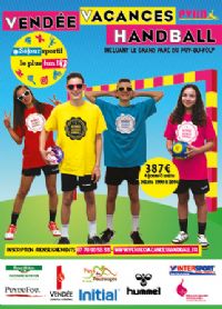 Séjour Sportif Vendée Vacances Handball. Du 21 juin au 20 août 2016 à Pouzauges. Vendee.  09H00